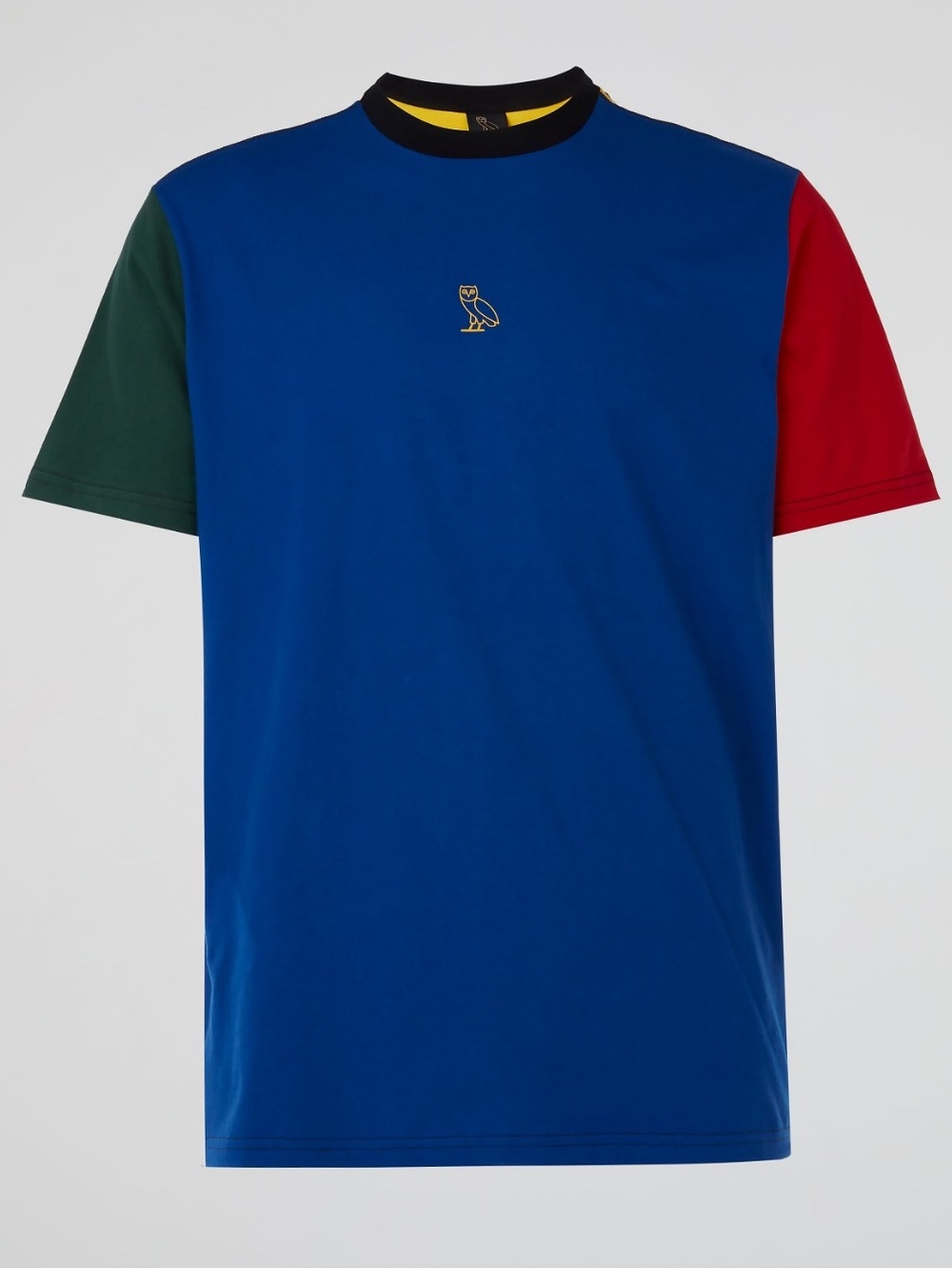 Ovo Blue Colorblock Short Sleeve Crew Neck T-Shirt